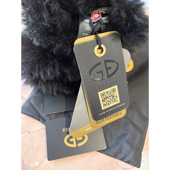 Goldbergh Black Fur-Trimmed Leather Gloves - Picture 6 of 7